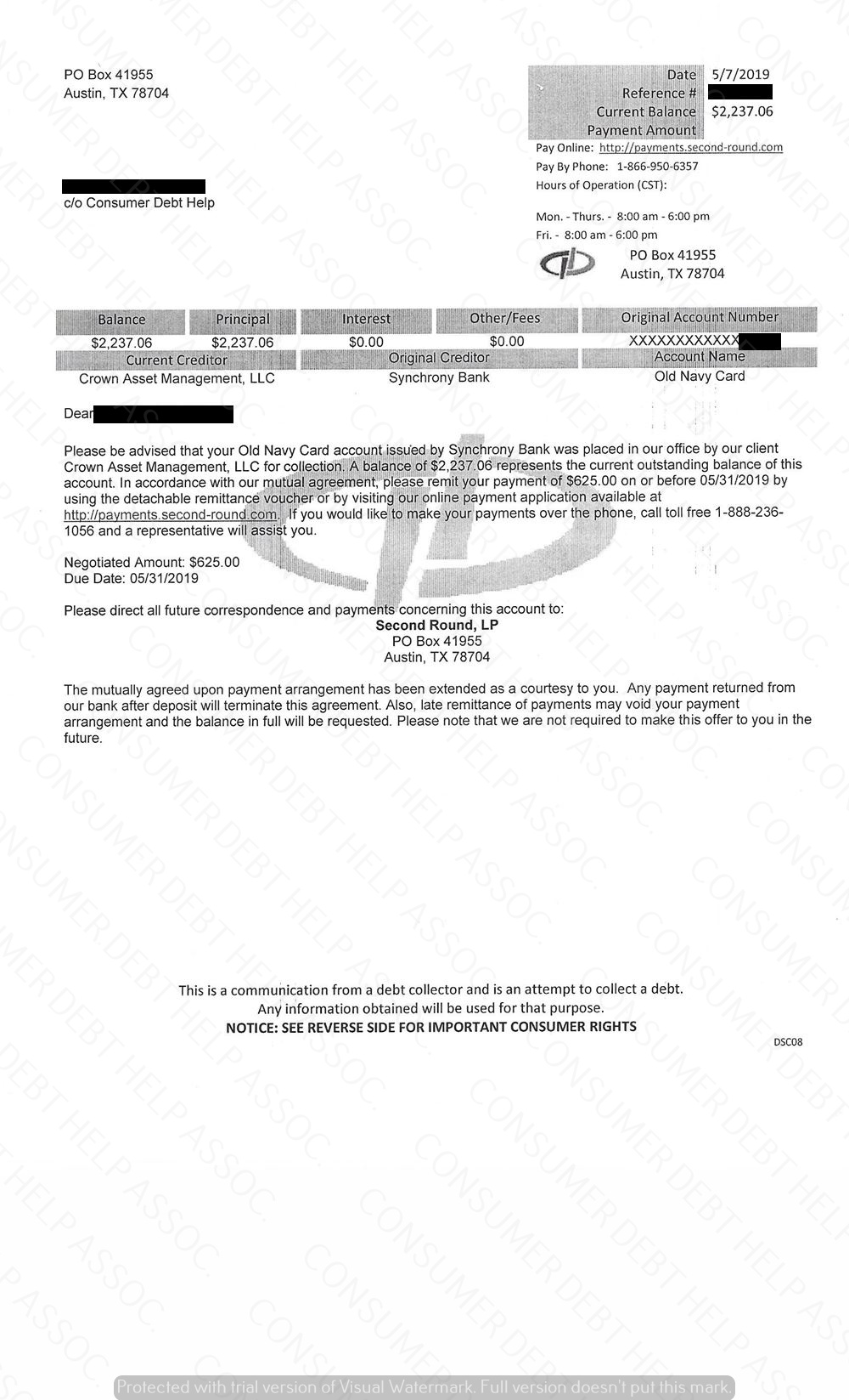 settlement-letter-from-old-navy-synchrony-bank-consumer-debt-help